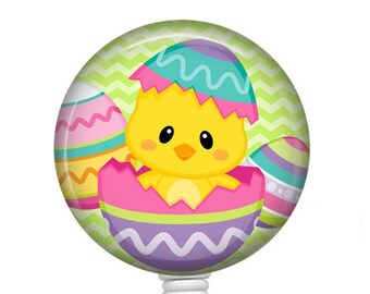 Easter Badge Reel/Badge Reel/Badge Holder/ID Holder/Nurse Badge Reel/Nurse Gift/Retractable Badge/Easter Egg/Easter Chick/cute badge reel
