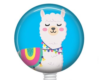 Llama Badge Reel/Alpaca Badge Reel/Retractable Badge/Badge Holder/ID Holder/Badge Reel/Nurse Gift/Llama/Nurse Badge/badge reel/cute alpaca