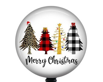 Christmas Badge Reel/Christmas Tree Badge Reel/Badge Holder/ID Holder/Badge Reel/Nurse Gift/Christmas badge/Nurse Badge/Retractable Badge/