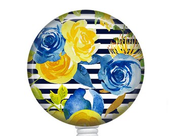 Floral Badge Reel/Badge Reel/Nurse Badge/Badge Holder/ID Holder/Badge Reel/Nurse Gift/Retractable Badge/Flower Badge/Gift for her/