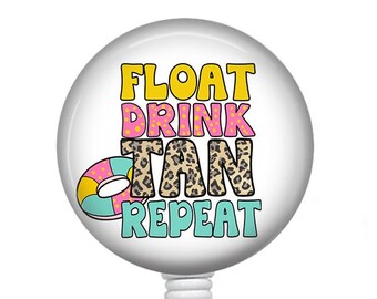 Summer Badge Reel/Retractable Badge Reel/Nurse Badge Reel/Badge Holder/ID Holder/Badge Reel/Nurse Gift/Teacher badge/Funny Badge