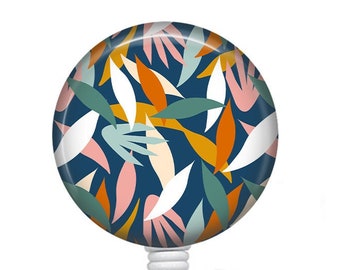 Floral Badge Reel/Boho Badge Reel/Nurse Badge/Badge Holder/ID Holder/Badge Reel/Nurse Gift/Name Badge/Retractable Badge/Flower Badge/