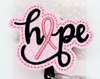 Breast Cancer Badge Reel/Nurse Badge Reel/Badge Holder/ID Holder/Badge Reel/Nurse Gift/Retractable Badge/Pink Ribbon/breast cancer awareness