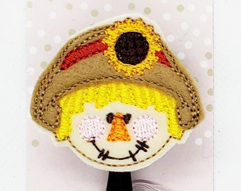 Scarecrow Badge Reel/Fall Badge Reel/Badge Holder/ID Holder/Badge Reel/Nurse Badge/Nurse Gift/fall badge/Retractable Badge/Autumn
