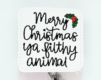 Christmas Badge Reel/Funny Badge Reel/Badge Holder/ID Holder/Badge Reel/Nurse Gift/Nurse Badge Reel/Co-worker gift/