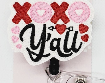 Glitter Valentine Badge Reel/Retractable Badge Reel/Badge Holder/ID Holder/Badge Reel/Nurse Gift/Nurse badge reel/Valentine's Day Badge