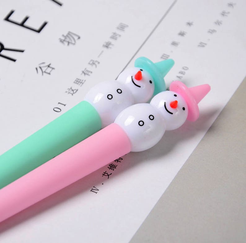Snowman PenUSA SellerChristmas PenStationary SuppliesGel PenCute PensNovelty PenOfficeCute School SuppliesStocking Stuffer