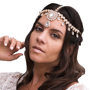 Starla Head Chain Bridal Head Chain wedding Jewelry Wedding Headpiece Bridal Head Jewelry Boho Hair Jewelry Boho Hair Chain Bridal Headpiece