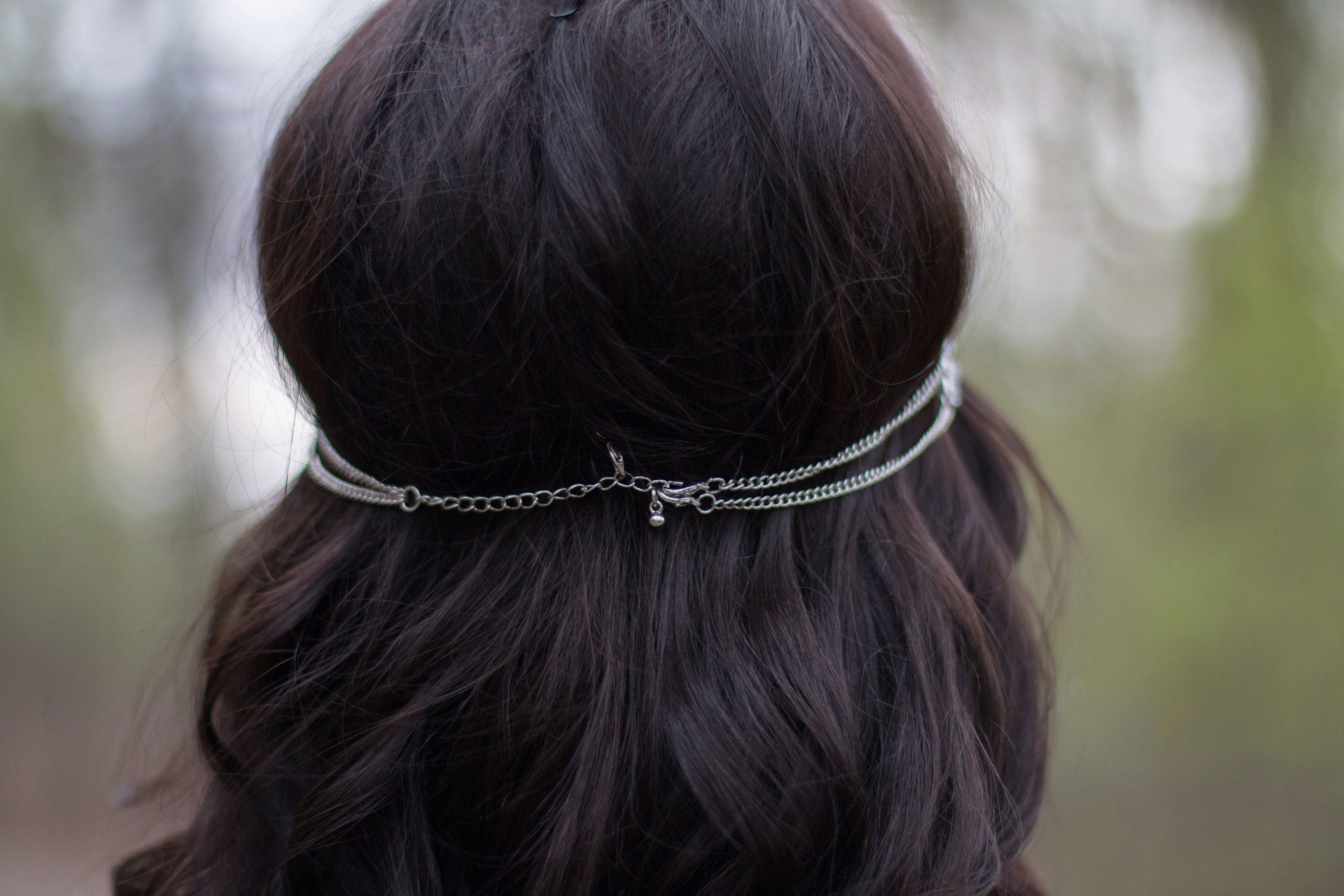 Missgrace Catena Testa Vintage Argento – Gioiello Per Capelli Boho, Accessorio Matrimonio E Festa Boemia