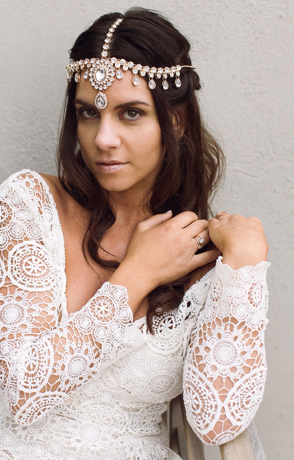 Starla Head Chain Bridal Head Chain Wedding Jewelry Wedding Etsy