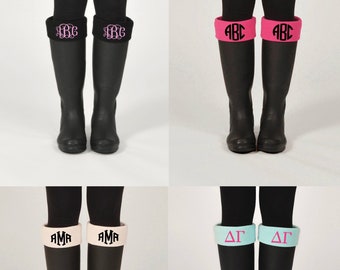 Monogrammed Fleece Boot Socks | Charles River New Englander Fold-over Boot Cuffs | Christmas Gift, Stocking Stuffer