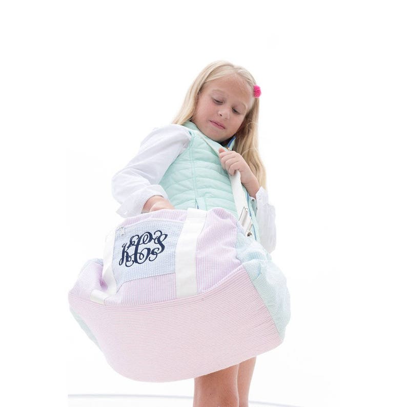 seersucker duffle bag