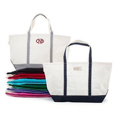 Personalized Large Boat Tote Ironic Boat Tote Monogram 