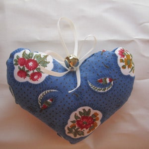 Pierre Deux Ornament Christmas Avignonet Chloe Pont Aven Kratka, Paski Niebieski Żółty Francuski Wiejski Toile