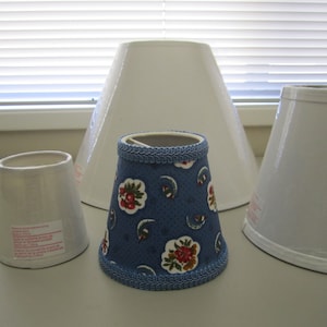 Gorgeous Pierre Deux Blue Avignonet French Country Toile Chandelier Lamp Shades Choose Size