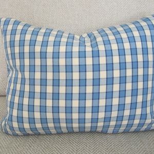 Gorgeous Pierre Deux Pillow French Country Toile Blue & Cream Check Provence Choose Size