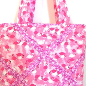 Tote Bag Flamingo Knitting Bag Sewnsewsister bild 4