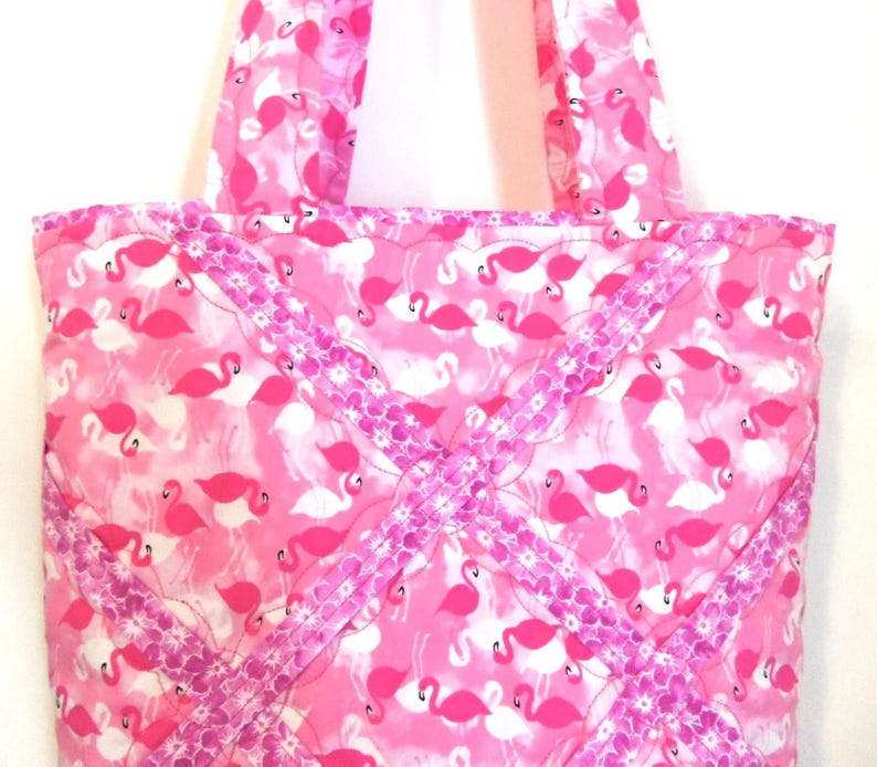 Tote Bag Flamingo Knitting Bag Sewnsewsister bild 4