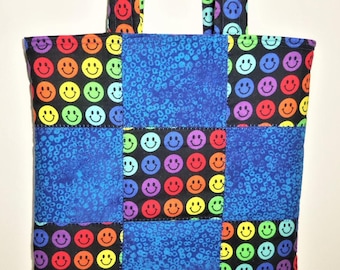 Bolso infantil con carita feliz, bolso para niños Sewnsewsister