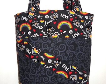 LGBTQ Pride Canvas Tote Bag Carry All Sewnsewsister