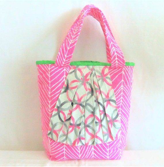 Knitting Tote Bag Abstract Tote Bag Cotton Tote Bag Pink | Etsy