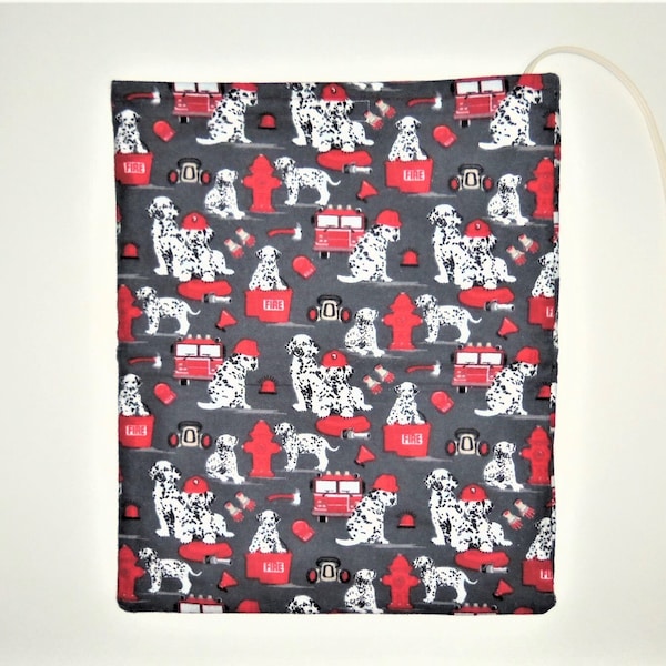 Heating Pad Cover 2 Flannel Layers Dalmatian Cover, Flannel Pad Cover, Child Pad Cover, Hook n Loop Closure, SewNSewSister