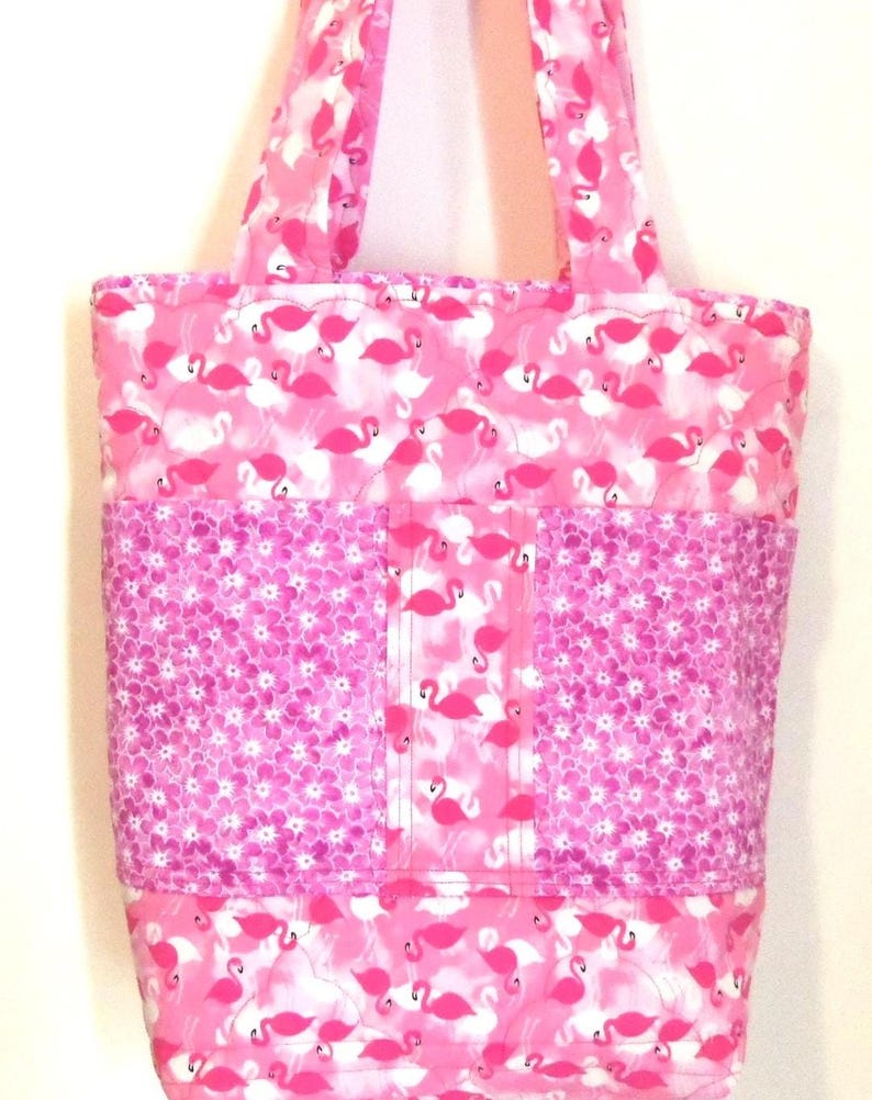 Tote Bag Flamingo Knitting Bag Sewnsewsister bild 2