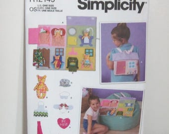 Doll house BackPack with Bear for Kids Sewnsewsister