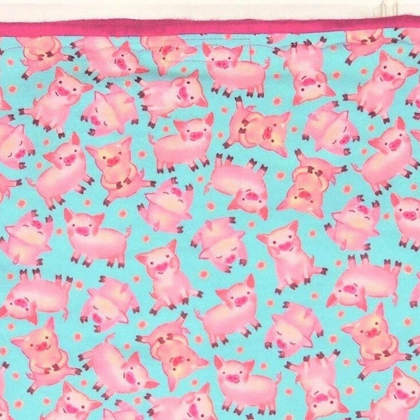Heating Pad Cover 2 Flannel Layers, Piggie Cover, Flannel Pad Cover, Pink Pad Cover, Hook n Loop Closure, SewNSewSister