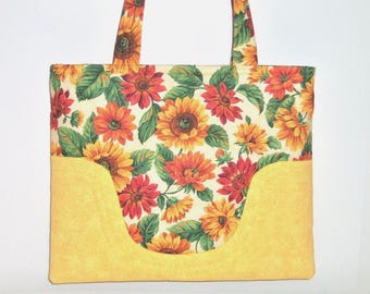 Tote Bag Flat Sunflower Sewnsewsister