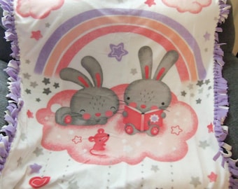 Fleece Tie Blanket Throw Sewnsewsister