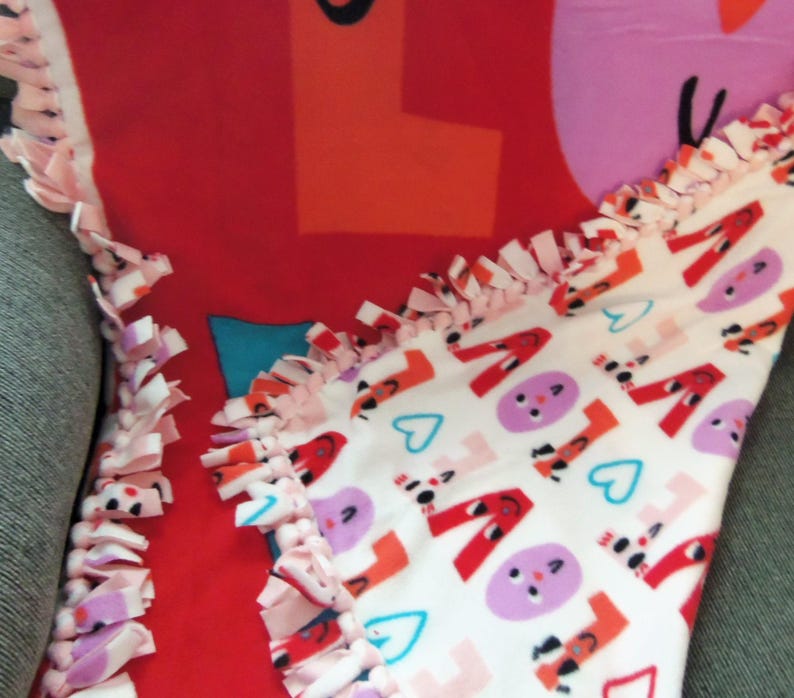 Fleece Tie Blanket Throw Sewnsewsister image 5