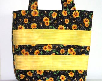 Tote Bag Florals Bee Shoulder Sewnsewsister