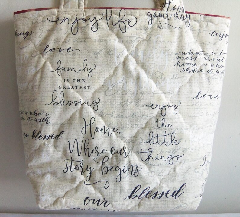 Tote Bag Canvas Christian Religious Sewnsewsister image 2