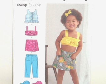 Toddler's Tops Skort Pants Hat Sewing Pattern Sewnsewsister