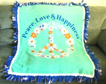 Fleece Tie Blanket Throw Sewnsewsister