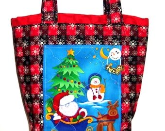 Holiday Child Tote Bag Carry All Sewnsewsister