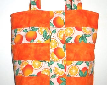 Tote Bag Oranges Purse Sewnsewsister