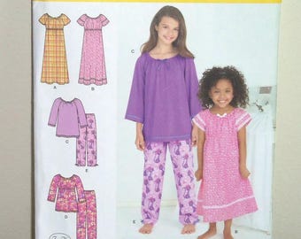 Girl's Lounge Dress Sleepwear Sewing Pattern Sewnsewsister