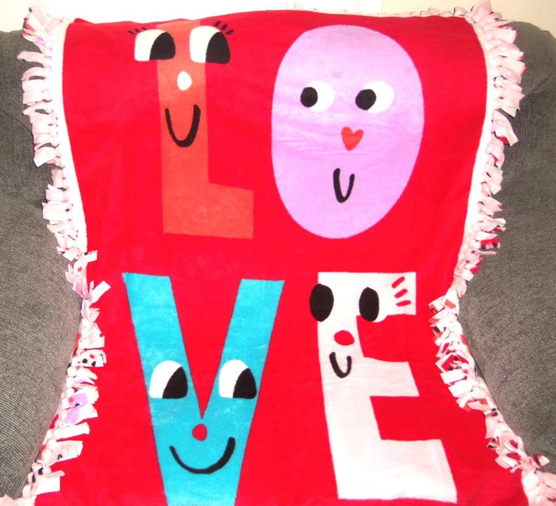Fleece Tie Blanket Throw Sewnsewsister image 1