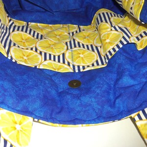 Tote Bag Lemons Knitting Bag Sewnsewsister afbeelding 7