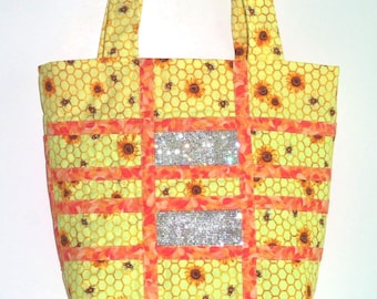 Rhinestone Yellow Tote Bag Sewnsewsister