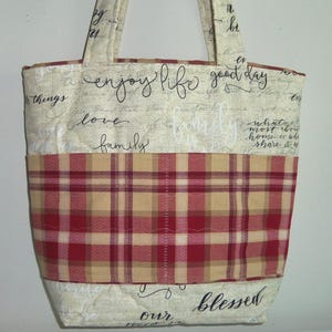 Tote Bag Canvas Christian Religious Sewnsewsister image 1