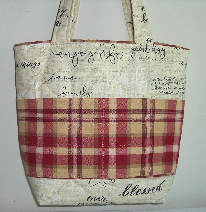 Tote Bag Canvas Christian Religious Sewnsewsister image 1