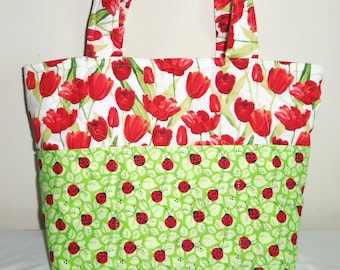 Floral Tote Bag Bingo Bag Sewnsewsister