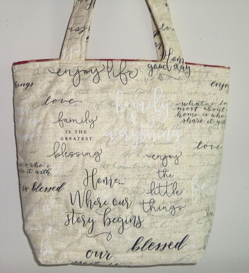 Tote Bag Canvas Christian Religious Sewnsewsister image 3