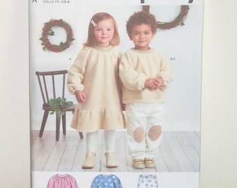 Child's and Toddler's Dress Top Pants Sewing Pattern Sewnsewsister