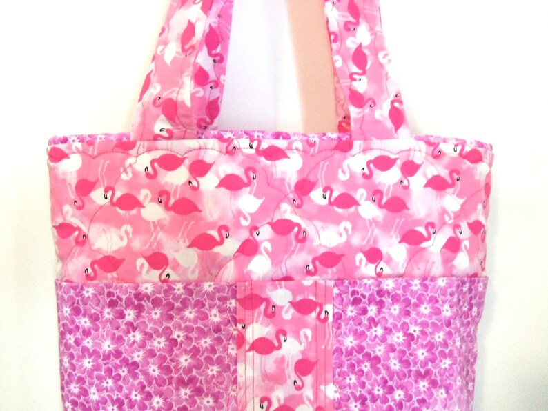 Tote Bag Flamingo Knitting Bag Sewnsewsister bild 6