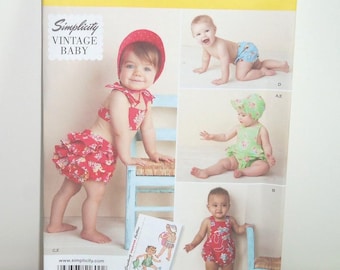 Baby Romper Bikini Panties Bonnet  Sewing Pattern Sewnsewsister