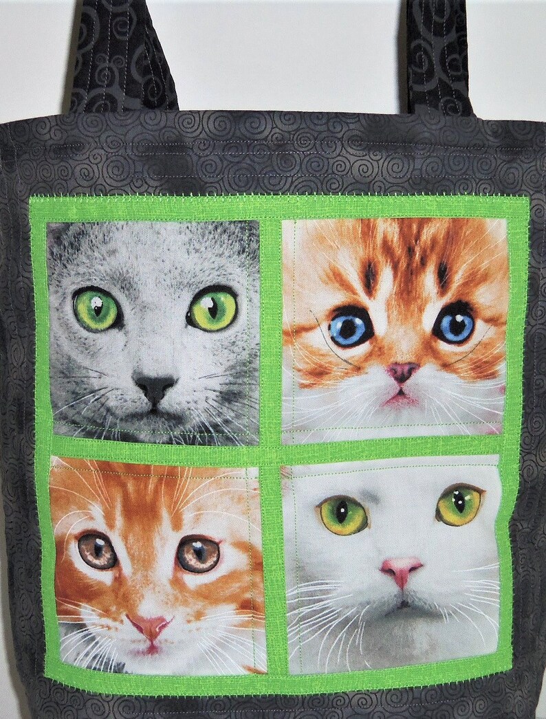 Cat quilted tote bag Clearance